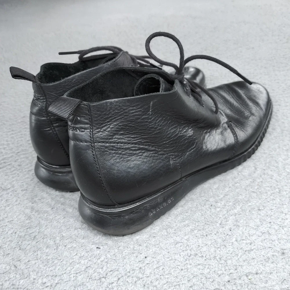 Cole Haan Chukka Boots Mens Size 11.5 Black Leather 2.ZEROGRAND Grand.OS C21984